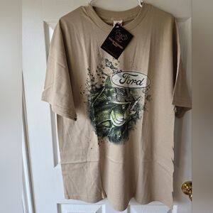 Ford Men's Tshirt Bass Fishing NWT True Timber Camo NWT Official Licensed